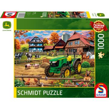 Puzzle „John Deere Traktor 5050E auf dem Bauernhof“ MCP585340000