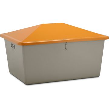 Grit box, without chute 1500 l, grey CEM-7437