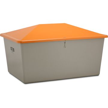 Grit box, without chute 2200 l, grey CEM-7439