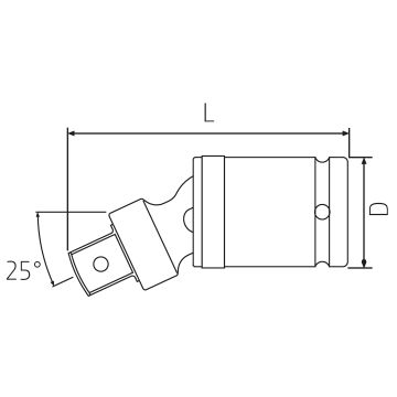 3/4\" impact universal joint with ball MCKTD5671P