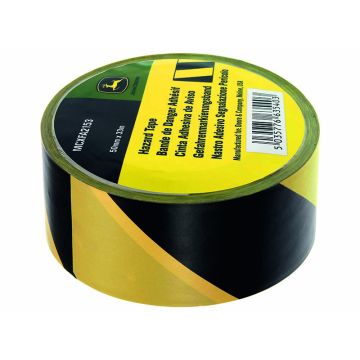 Selbsthaftendes Warnband – gelb-schwarz gestreift 50mm x 33m MCXFA2153