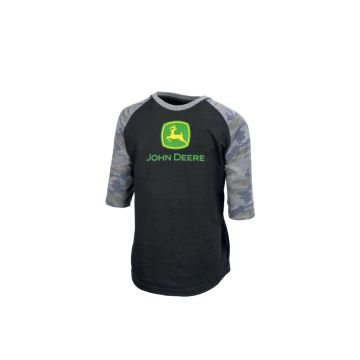 T-shirt per ragazzi con manica a 3/4 John Deere MC733034BK