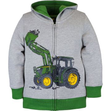 Fleece-Jacke für Kleinkinder mit Reißverschluss und Traktor mit Schaufel MCPB4J369H