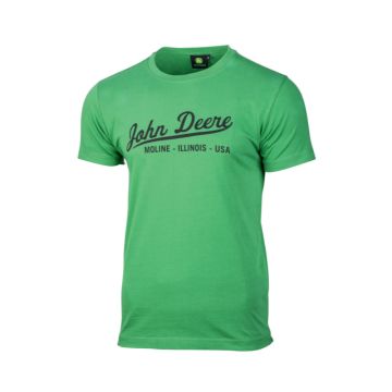 T-shirt verde, con stampa John Deere in nero MCL2023030