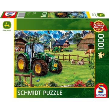 Puzzle „John Deere Traktor 6120M im Alpenvorland“ MCP585350000