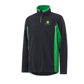 Giacca da campo in pile John Deere con zip corta MCS2002000