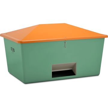 Grit container 2200 l, green/orange with chute CEM-7446