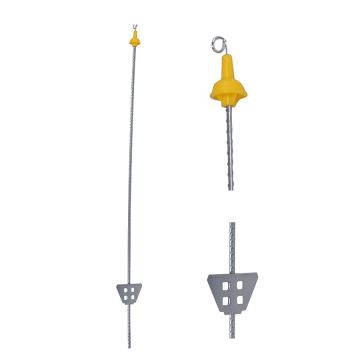 Picchetto in acciaio armonico con giallo pigtail GAL-821511